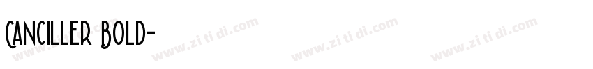 Canciller Bold字体转换